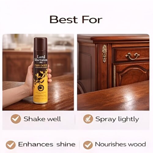 Lord Sheraton Caretaker Furniture Polish 300ml – Wood Cleaner & Polish, Restores Shine, Protects Furniture, Cabinets & Wood Surfaces 10 Lord Sheraton Caretaker Furniture Polish 300ml – Wood Cleaner & Polish, Restores Shine, Protects Furniture, Cabinets & Wood Surfaces - Image 5