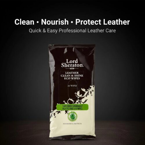 Lord Sheraton Leather Clean & Shine Eco Wipes (24 Wipes) – Beeswax & Aloe Vera, Cleans, Conditions & Protects Leather 12 Lord Sheraton Leather Clean & Shine Eco Wipes (24 Wipes) – Beeswax & Aloe Vera, Cleans, Conditions & Protects Leather - Image 4