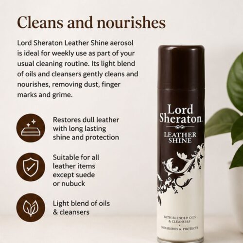 Lord Sheraton Leather Shine 300ml – Leather Cleaner & Polish, Cleans, Conditions & Protects, Restores Natural Shine, No Buffing - Image 3