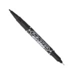 Zebra McKee Care Refillable Permanent Marker (Black) – Dual Tip 0.5mm & 1.0 to 1.3mm, Fine & Extra-Fine Precision Marking