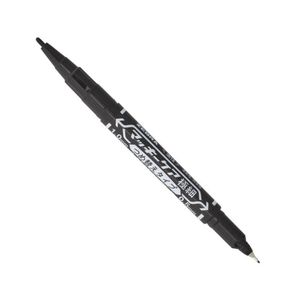 Mckee-Care-Extra-Fine-Refill-Black Zebra McKee Care Refillable Permanent Marker (Black) – Dual Tip 0.5mm & 1.0 to 1.3mm, Fine & Extra-Fine Precision Marking