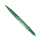 Zebra McKee Care Refillable Permanent Marker (Green) – Dual Tip 0.5mm & 1.0 to 1.3mm, Fine & Extra-Fine Precision Marking