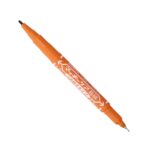 Zebra McKee Care Refillable Permanent Marker (Orange) – Dual Tip 0.5mm & 1.0 to 1.3mm, Fine & Extra-Fine Precision Marking