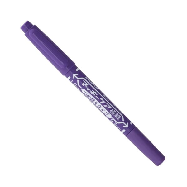 Zebra McKee Care Refillable Permanent Marker (Purple) – Dual Tip 0.5mm & 1.0 to 1.3mm, Fine & Extra-Fine Precision Marking 1 Zebra McKee Care Refillable Permanent Marker (Purple) – Dual Tip 0.5mm & 1.0 to 1.3mm, Fine & Extra-Fine Precision Marking