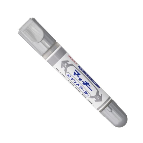 Zebra McKee Paint Marker (Silver) 2mm & 8mm – Bold Dual Tip, Permanent Paint Ink for Signs, Posters, Art & Crafts