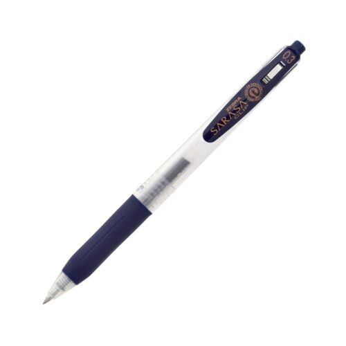 Zebra Sarasa Clip Gel Rollerball Pen 0.3mm (Blue/Black) – Retractable, Rubber Grip, Smooth Gel Ink for Writing & Creative Work