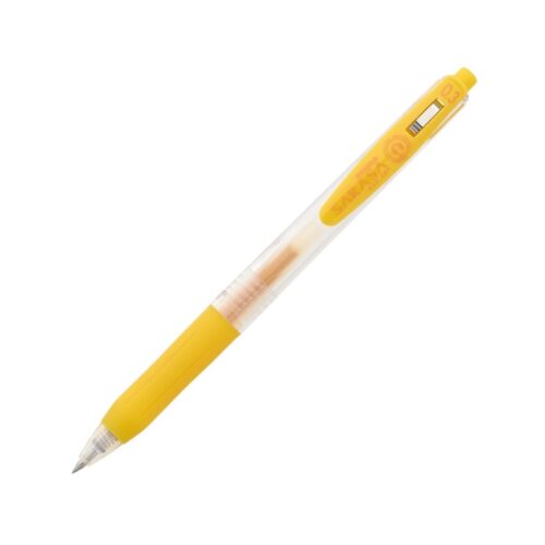Zebra Sarasa Clip Gel Rollerball Pen 0.3mm (Yellow) – Retractable, Rubber Grip, Smooth Gel Ink for Writing & Creative Work