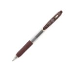 Zebra Sarasa Clip Gel Rollerball Pen 0.5mm (Brown) – Retractable Rollerball, Smooth Gel Ink, Rubber Grip for Office & School Writing
