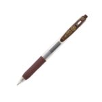 Zebra Sarasa Clip Gel Rollerball Pen 0.7mm (Brown) – Retractable, Rubber Grip, Smooth Gel Ink for Office, School & Writing