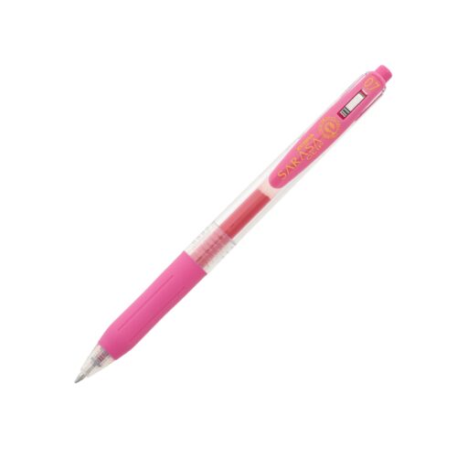 Zebra Sarasa Clip Gel Rollerball Pen 0.7mm (Pink) – Retractable, Rubber Grip, Smooth Gel Ink for Office, School & Writing