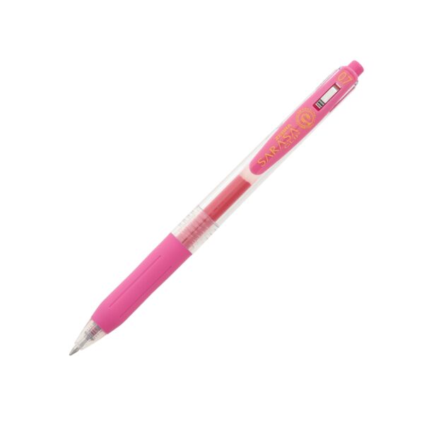 Zebra Sarasa Clip Gel Rollerball Pen 0.7mm (Pink) – Retractable, Rubber Grip, Smooth Gel Ink for Office, School & Writing
