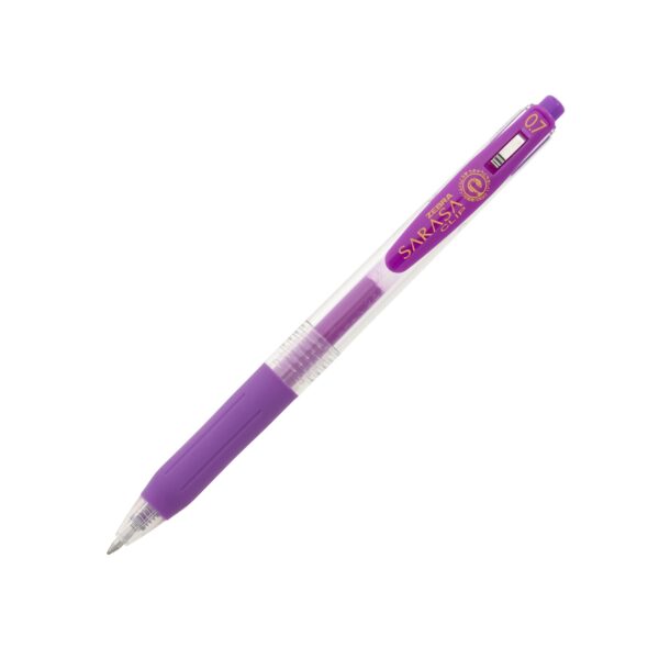 SARASA-Clip-0.7-Purple-Ink Zebra Sarasa Clip Gel Rollerball Pen 0.7mm (Purple) – Retractable, Rubber Grip, Smooth Gel Ink for Office, School & Writing