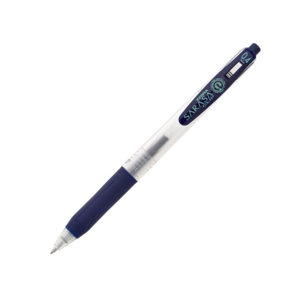 SARASA-Clip-Blue-Black-Ink Zebra Sarasa Clip Gel Rollerball Pen 0.4mm (Blue/Black) – Retractable, Rubber Grip, Smooth Gel Ink for Writing & Creative Work
