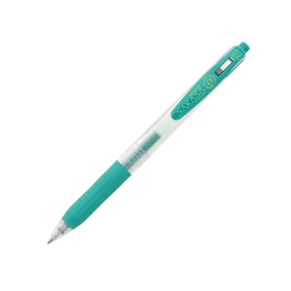 SARASA-Clip-Blue-Green-Ink Zebra Sarasa Clip Gel Rollerball Pen 0.4mm (Blue Green) – Retractable, Rubber Grip, Smooth Gel Ink for Writing & Creative Work