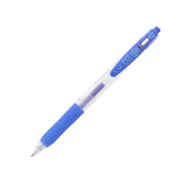 SARASA-Clip-Pale-Blue-Ink Zebra Sarasa Clip Gel Rollerball Pen 0.4mm (Pale Blue) – Retractable, Rubber Grip, Smooth Gel Ink for Writing & Creative Work