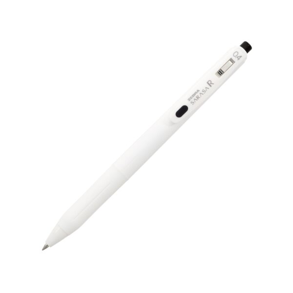 SARASA-R-0.4 White-Black Zebra Sarasa R Gel Rollerball Pen 0.4mm (Black) – Retractable Gel Pen, Smooth Ink for Fine Precision Writing