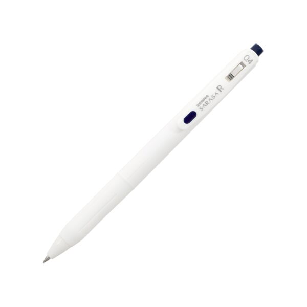 SARASA-R-0.4 White-Blue-Black Zebra Sarasa R Gel Rollerball Pen 0.4mm (Blue/Black) – Retractable Gel Pen, Smooth Ink for Fine Precision Writing