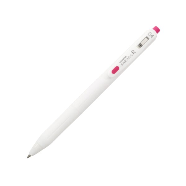 SARASA-R-0.4 White-Pink Zebra Sarasa R Gel Rollerball Pen 0.4mm (Pink) – Retractable Gel Pen, Smooth Ink for Fine Precision Writing