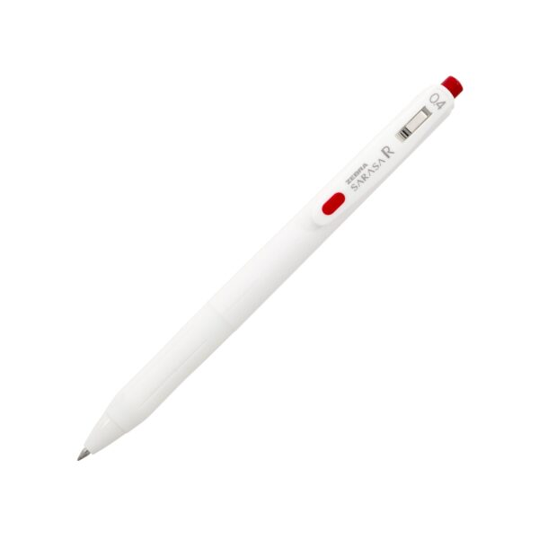 SARASA-R-0.4 White-Red Zebra Sarasa R Gel Rollerball Pen 0.4mm (Red) – Retractable Gel Pen, Smooth Ink for Fine Precision Writing