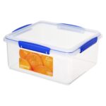 Sistema KLIP IT Rectangle Food Storage Container 5L (4 Pack) – Stackable, Easy-Locking Clips, Freezer & Dishwasher Safe
