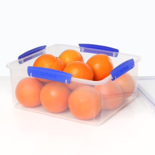 Sistema KLIP IT Rectangle Food Storage Container 5L – Stackable, Easy-Locking Clips, Freezer & Dishwasher Safe 8 Sistema KLIP IT Rectangle Food Storage Container 5L (4 Pack) – Stackable, Easy-Locking Clips, Freezer & Dishwasher Safe