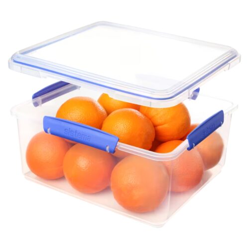 Sistema KLIP IT Rectangle Food Storage Container 5L – Stackable, Easy-Locking Clips, Freezer & Dishwasher Safe 10 Sistema KLIP IT Rectangle Food Storage Container 5L (4 Pack) – Stackable, Easy-Locking Clips, Freezer & Dishwasher Safe