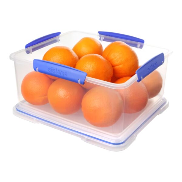Sistema KLIP IT Rectangle Food Storage Container 5L – Stackable, Easy-Locking Clips, Freezer & Dishwasher Safe 4 Sistema KLIP IT Rectangle Food Storage Container 5L (4 Pack) – Stackable, Easy-Locking Clips, Freezer & Dishwasher Safe