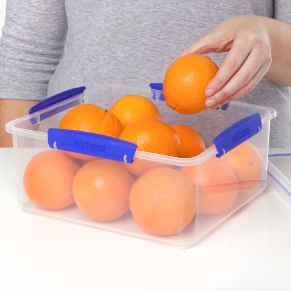 Sistema KLIP IT Rectangle Food Storage Container 5L – Stackable, Easy-Locking Clips, Freezer & Dishwasher Safe 5 Sistema KLIP IT Rectangle Food Storage Container 5L (4 Pack) – Stackable, Easy-Locking Clips, Freezer & Dishwasher Safe