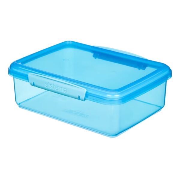 Sistema Lunch Food Storage Container 2L (Blue) – Stackable Lunch Box, Easy-Locking Clips, Freezer & Dishwasher Safe 1 Sistema Lunch Food Storage Container 2L (Blue) – Stackable Lunch Box, Easy-Locking Clips, Freezer & Dishwasher Safe