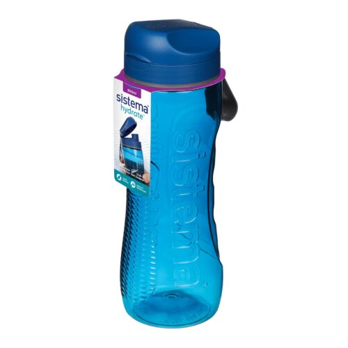 Sistema Hydrate Active Water Bottle 800ml (Blue) – Leakproof BPA-Free Sports Bottle, Flip Top Lid, Impact Resistant