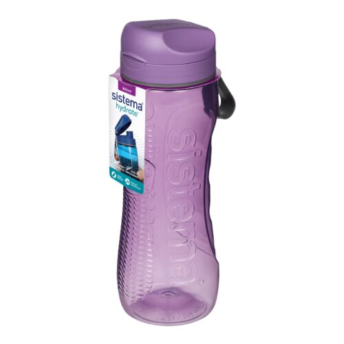 Sistema Hydrate Active Water Bottle 800ml (Purple) – Leakproof BPA-Free Sports Bottle, Flip Top Lid, Impact Resistant