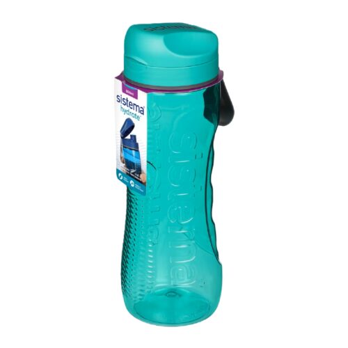Sistema Hydrate Active Water Bottle 800ml (Turquoise) – Leakproof BPA-Free Sports Bottle, Flip Top Lid, Impact Resistant