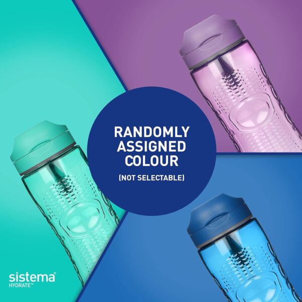 Sistema Hydrate Active Water Bottle 800ml (6 Pack) – 2 Turquoise, 2 Purple & 2 Blue, Leakproof BPA-Free Sports Bottles 2 Sistema Hydrate Active Water Bottle 800ml (6 Pack) – 2 Turquoise, 2 Purple & 2 Blue, Leakproof BPA-Free Sports Bottles