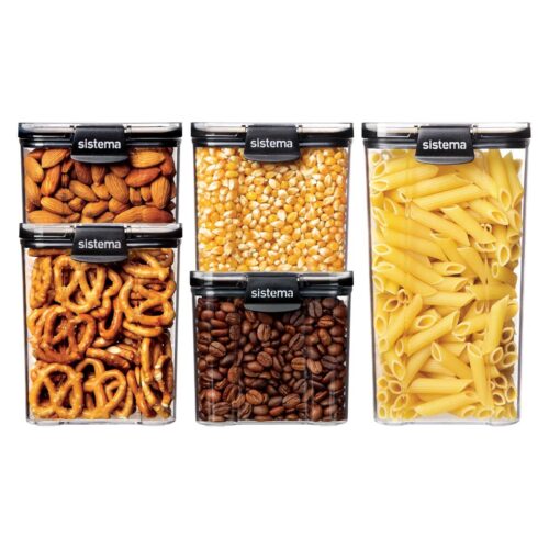 Sistema Ultra Square Food Storage Container Set (5 Pack) – 460ml, 2 x 700ml, 920ml & 1.3L, Airtight & Stackable 13 Sistema Ultra Square Food Storage Container Set (5 Pack) – 460ml, 2 x 700ml, 920ml & 1.3L, Airtight & Stackable