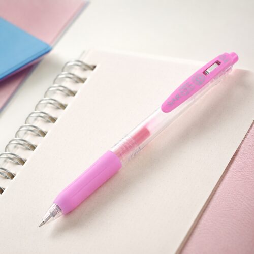 Zebra Sarasa Clip Gel Rollerball Pen 0.4mm (Light Pink) – Retractable, Rubber Grip, Smooth Gel Ink for Writing & Creative Work