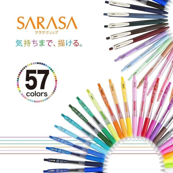 Zebra Sarasa Clip Gel Rollerball Pens 0.7mm (10 Pack) – Blue, Light Blue, Black, Blue/Black, Green, Fresh Green, Yellow, Orange, Pink & Red 5 Zebra Sarasa Clip Gel Rollerball Pens 0.7mm (10 Pack) – Blue, Light Blue, Black, Blue/Black, Green, Fresh Green, Yellow, Orange, Pink & Red