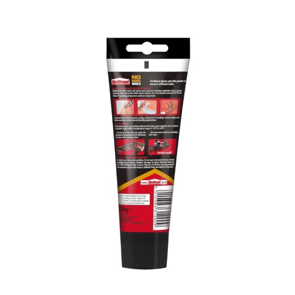 UniBond No More Nails Original Grab Adhesive 175ml – Instant Tack Glue, 170kg/m² Strength, Indoor Bonding 6 UNB 3738 2