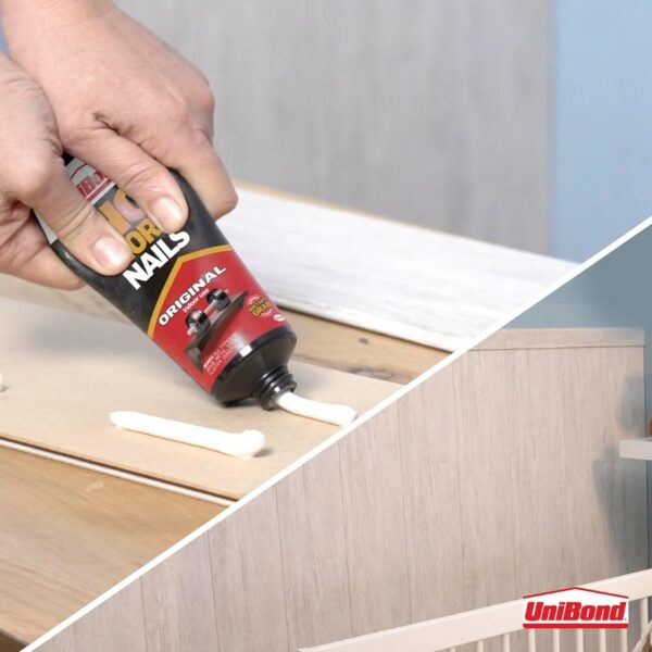 UniBond No More Nails Original Grab Adhesive 175ml – Instant Tack Glue, 170kg/m² Strength, Indoor Bonding 3 UNB 3738 5