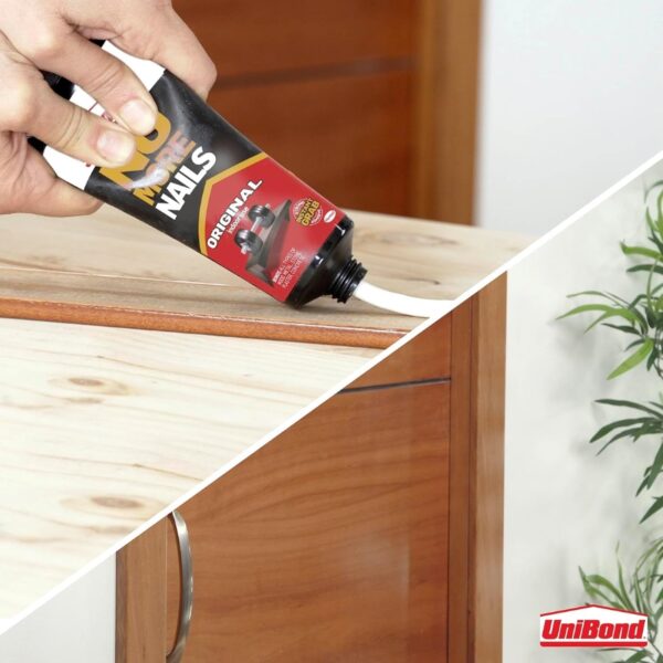 UniBond No More Nails Original Grab Adhesive 175ml – Instant Tack Glue, 170kg/m² Strength, Indoor Bonding 4 UNB 3738 6