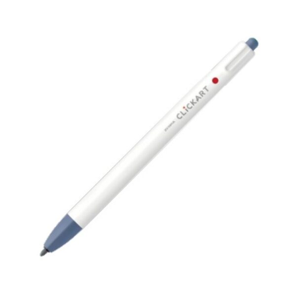 ZBR-CA-B-GRY Zebra Clickart Retractable Felt Tip Pen 0.6mm (Blue Gray) – Water-Based Dye Ink, Capless Design for Journaling & Art
