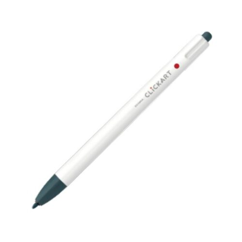 Zebra Clickart Retractable Felt Tip Pen 0.6mm (Smoky Blue) – Water-Based Dye Ink, Capless Design for Journaling & Art