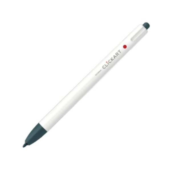 ZBR-CA-S-BLU Zebra Clickart Retractable Felt Tip Pen 0.6mm (Smoky Blue) – Water-Based Dye Ink, Capless Design for Journaling & Art