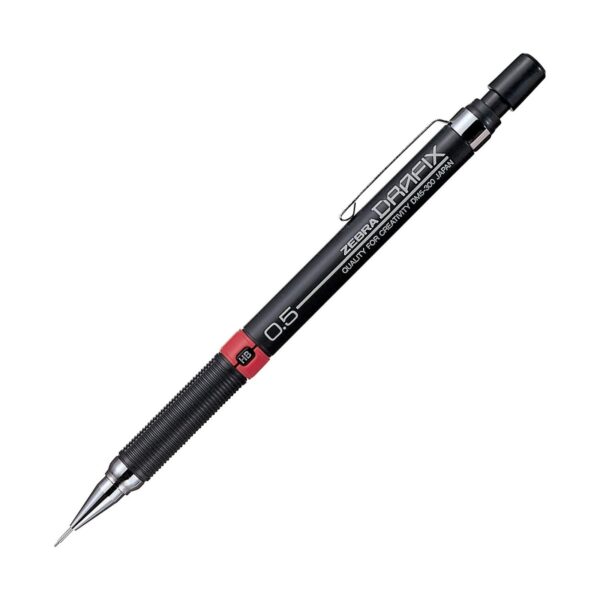 Zebra Drafix Mechanical Pencil 0.5mm – Lead Grade Indicator, Metal Clip for Precision Drawing, Drafting & Technical Work