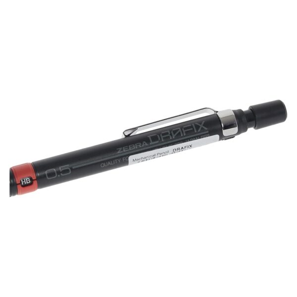 Zebra Drafix Mechanical Pencil 0.5mm – Lead Grade Indicator, Metal Clip for Precision Drawing, Drafting & Technical Work