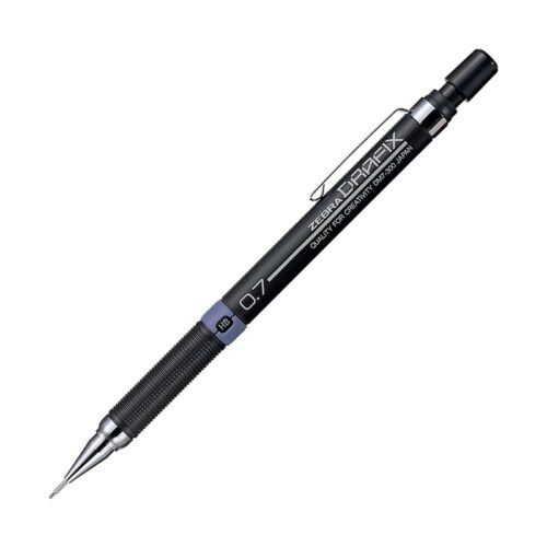Zebra Drafix Mechanical Pencil 0.7mm – Lead Grade Indicator, Metal Clip for Precision Drawing, Drafting & Technical Work