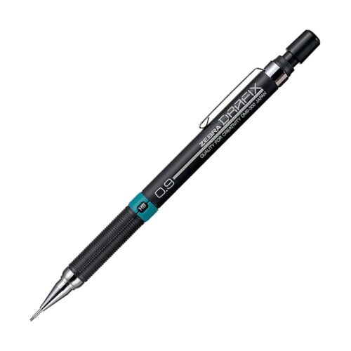 Zebra Drafix Mechanical Pencil 0.9mm – Lead Grade Indicator, Metal Clip for Precision Drawing, Drafting & Technical Work
