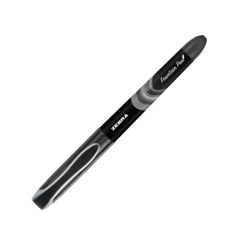Zebra Disposable Fountain Pens Medium Tip (Black, 12 Pack) – Smooth Non-Scratch Nib for School, Office & Everyday Writing