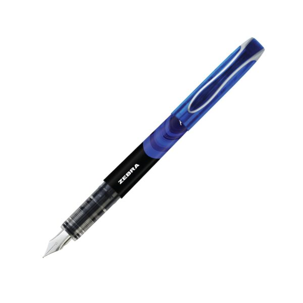 Zebra Disposable Fountain Pens Medium Tip (Blue, 12 Pack) – Smooth Non-Scratch Nib for School, Office & Everyday Writing