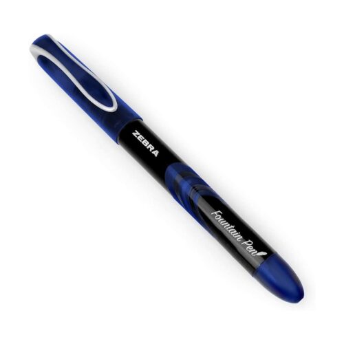 Zebra Disposable Fountain Pens Medium Tip (Blue, 12 Pack) – Smooth Non-Scratch Nib for School, Office & Everyday Writing