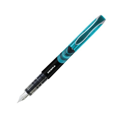 Zebra Disposable Fountain Pens Medium Tip (Light Blue, 12 Pack) – Smooth Non-Scratch Nib for School, Office & Everyday Writing